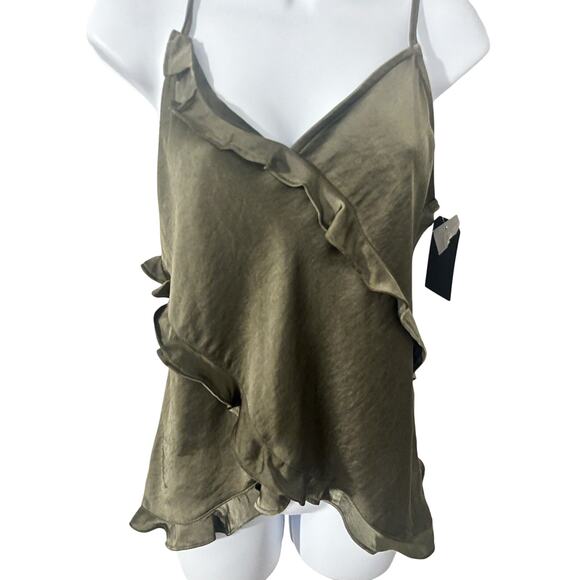 NWT Size Med Melrose & Market Olive Green Satin Cami - Picture 4 of 8